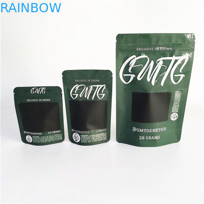 सीबीडी वीड कैनबिस के लिए थ्री साइड सील प्लास्टिक पाउच पैकेजिंग जिपर टॉप बैग