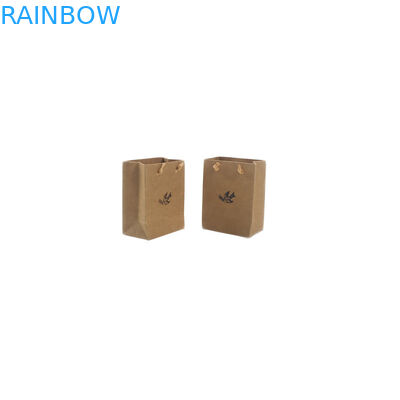 Doypack खड़े हो जाओ थैली छोटे हस्तनिर्मित क्राफ्ट पेपर बैग संभाल के साथ पुनर्नवीनीकरण