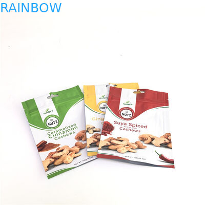 खाद्य पैकेजिंग के लिए बायोडिग्रेडेबल स्टैंड अप जिपर बैग कस्टम ग्रेव प्रिंटिंग