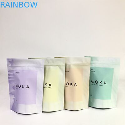 खाद्य पैकेजिंग के लिए बायोडिग्रेडेबल स्टैंड अप जिपर बैग कस्टम ग्रेव प्रिंटिंग