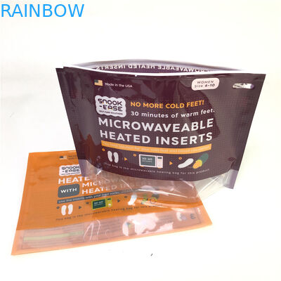 जिपर माइक्रोवेव बैग कस्टम प्रिंटिंग बायोडिग्रेडेबल 120-180 माइक मोटाई पर खड़े हो जाओ