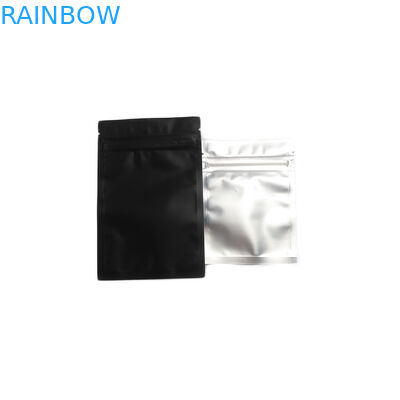 हीट सील कस्टम मुद्रित प्लास्टिक बैग एल्यूमीनियम पन्नी टिप मैट ब्लैक जिपलॉक