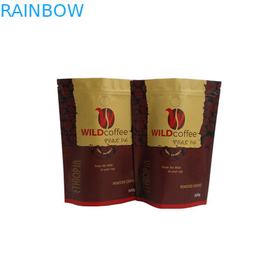 कस्टम मैट फिनिश कॉफी टी बैग्स, एल्यूमीनियम पन्नी ज़िप के साथ थैली खड़े हो जाओ