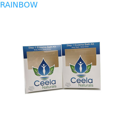 चमकदार सफेद कार्डबोर्ड पेपर बॉक्स पैकेजिंग रिटेल स्किन केयर बॉडी वॉश एप्लीकेशन