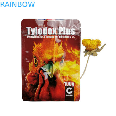 तीन पक्षों सील एल्यूमीनियम पन्नी बैग मैट 100 ग्राम चाय / चिकन फ़ीड पालतू पैकिंग है