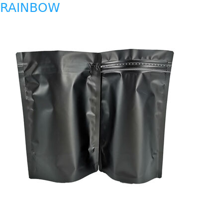 गैर गंध काले मैट टुकड़े टुकड़े में पन्नी थैली खड़े हो जाओ