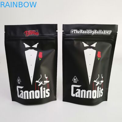 एल्यूमीनियम पन्नी खरपतवार कुकी सीबीडी 3x4 स्टैंड अप जिपर बैग