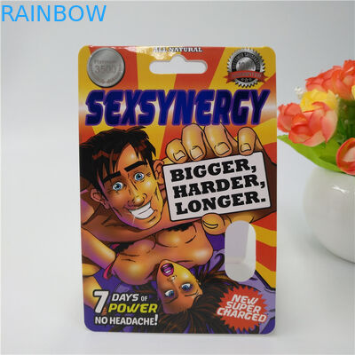 CMYK रंग अनुकूलित प्लास्टिक गोली कागज पैकेजिंग कार्ड