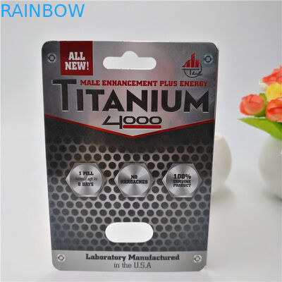 CMYK रंग अनुकूलित प्लास्टिक गोली कागज पैकेजिंग कार्ड