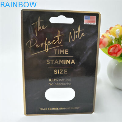 CMYK रंग अनुकूलित प्लास्टिक गोली कागज पैकेजिंग कार्ड