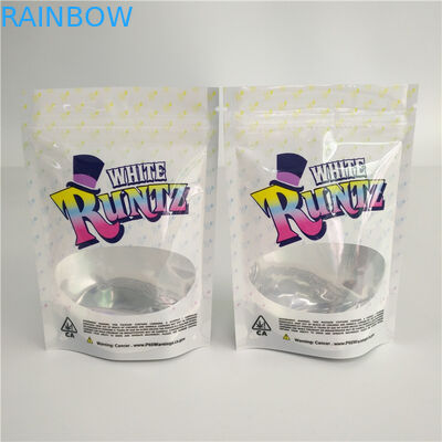 3.5g 7g 14g होलोग्राफिक फिल्म स्टैंड पाउच पैकेजिंग