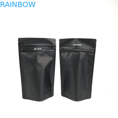 ब्लैक मैट डबल जिपर CMYK प्लास्टिक पाउच पैकेजिंग