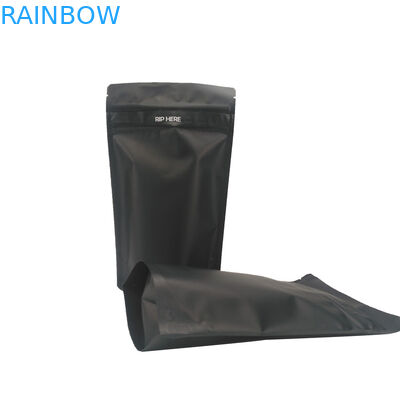 ब्लैक मैट डबल जिपर CMYK प्लास्टिक पाउच पैकेजिंग