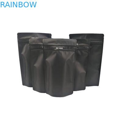 ब्लैक मैट डबल जिपर CMYK प्लास्टिक पाउच पैकेजिंग