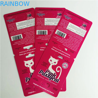 राइनो 69 पुरुष वृद्धि यौन गोली पैकेजिंग प्रदर्शन के लिए 3 डी कार्ड कैप्सुल ब्लिस्टर