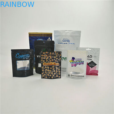 खिड़की के साथ नमूना मुक्त अनुकूलित बच्चे के सबूत CBD बैग runtz जंगल कुकीज़ दवा थैली