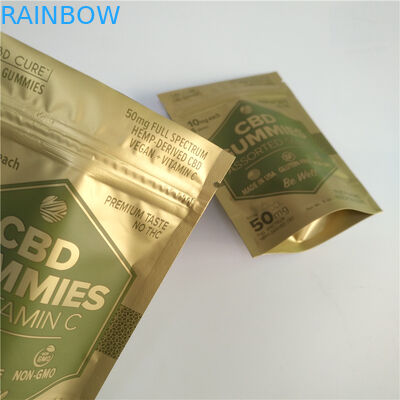 डिजिटल प्रिंटिंग मैट गोल्ड स्टैंड जिपर पाउच छोटे सबूत Mylar बैग मातम के लिए