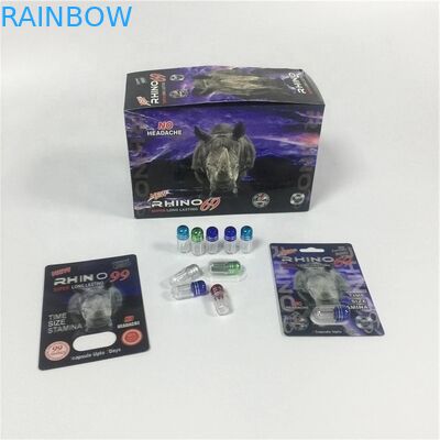 पुरुष बढ़ाने गोलियां पैकेजिंग कार्ड ब्लैक मम्बा बुरो 30000 पेपर ब्लिस्टर कार्ड विथ गोल्ड कैप्सूल बोतल पिल्स के लिए