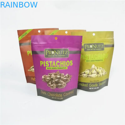 एल्यूमीनियम पन्नी वैक्यूम ज़िप ताला mylar पैकेजिंग पाउच खाद्य पागल पैकिंग प्लास्टिक बैग खड़े हो जाओ