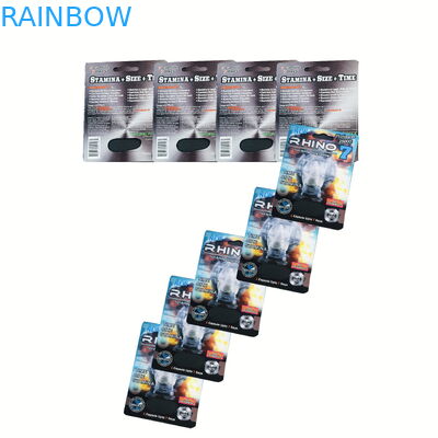प्राकृतिक बड़े आकार की गोलियों के लिए पैकेजिंग बॉक्स हर्बल पुरुष वृद्धि कैप्सूल RHINO 7