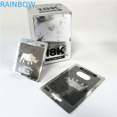 कस्टम राइनो पुरुष वृद्धि गोली पैकेजिंग बक्से ब्लिस्टर 3 डी कार्ड पेपर बॉक्स