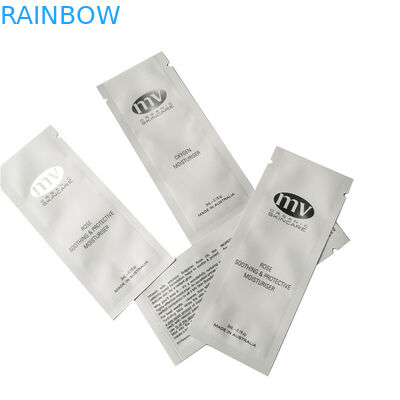 सफेद मुद्रित स्किनकेयर कॉस्मेटिक पैकेजिंग बैग लोगो अनुकूलित तरल मॉइस्चराइजर पाउच