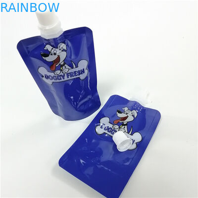 कस्टम मुद्रण टोंटी थैली पैकेजिंग 100 ml तरल पालतू भोजन कुत्ते का इलाज बैग खड़े हो जाओ