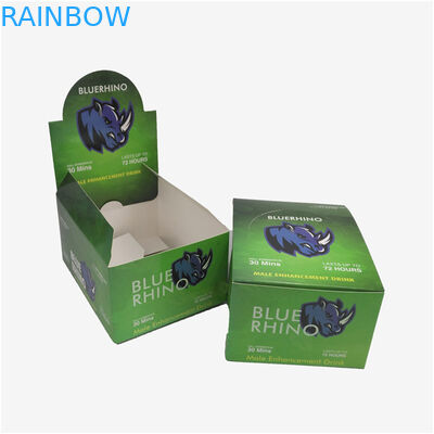 पर्यावरण के अनुकूल प्रदर्शन कागज बॉक्स, उपहार लपेटें बॉक्स राइनो CBD तेल की बोतल ऊर्जा बार पैकेजिंग बॉक्स