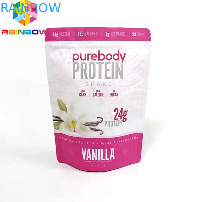 कस्टम मुद्रित Doypack पाउडर के लिए ziplock पैकेजिंग बैग मुद्रित एल्यूमीनियम पन्नी खाद्य भंडारण बैग