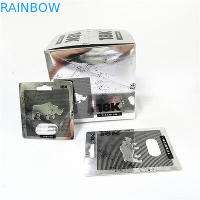 गर्म बिक्री 3 डी कार्ड ब्लिस्टर पैकेजिंग राइनो 18K गोल्ड कैप्सूल बुलेट पेपर कार्ड राइनो गोली ब्लिस्टर पैकेजिंग