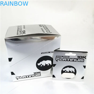 गर्म बिक्री 3 डी कार्ड ब्लिस्टर पैकेजिंग राइनो 18K गोल्ड कैप्सूल बुलेट पेपर कार्ड राइनो गोली ब्लिस्टर पैकेजिंग