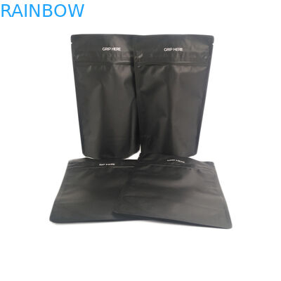 स्टॉक ब्लैक एल्युमिनियम फॉयल चाइल्ड रेसिस्टेंट एडिबल फूड ग्रेड फ्लावर गमी सीबीडी कैनबिस पैकेजिंग स्मेल प्रूफ बैग में