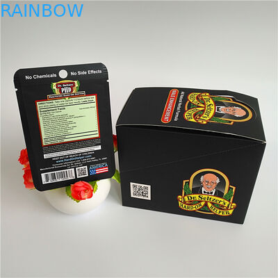 स्पष्ट सामने रहने योग्य Mylar बैग सूखे फूल खाद्य विटामिन Gummies स्नैक्स भंडारण के लिए ज़िप अनलॉक गंध सबूत थैली