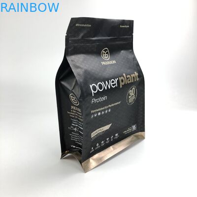 फ्लैट नीचे 500 ग्राम 1kg VMPET CMYK प्रोटीन पाउडर पैकेजिंग बैग