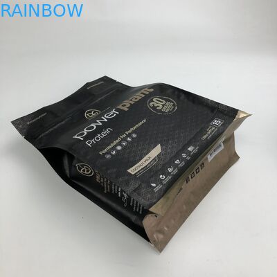 फ्लैट नीचे 500 ग्राम 1kg VMPET CMYK प्रोटीन पाउडर पैकेजिंग बैग