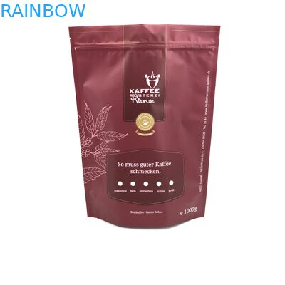 कस्टम लोगो रंग Resealable 1KG 500G Kaffee कैंडी पैकेजिंग के लिए एल्यूमीनियम पन्नी ज़िपलॉक बैग के साथ थैली खड़े हो जाओ