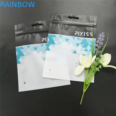 कपड़ों के लिए ज़िप के साथ प्लास्टिक बैग के कस्टम मुद्रित पैकेजिंग मेक अप टूल आदि