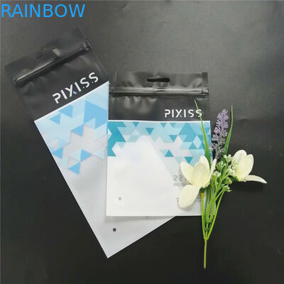 कपड़ों के लिए ज़िप के साथ प्लास्टिक बैग के कस्टम मुद्रित पैकेजिंग मेक अप टूल आदि