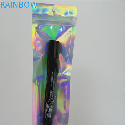 कस्टम प्रिंट प्लास्टिक होलोग्राम फ्लैट बैग के साथ ज़िपर के लिए उपकरण कलम पैकेजिंग है
