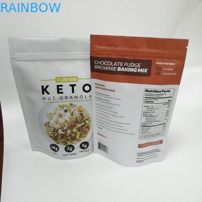यूवी मुद्रण एल्यूमीनियम पन्नी टुकड़े टुकड़े में थैली ज़िप ताला अखरोट ग्रेनोला फू पैकेजिंग के लिए बैग खड़े हो जाओ
