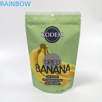 डिजिटल प्रिंटिंग स्टैंड अप पाउच प्लास्टिक स्नैक केला चिप्स मैंगो फ्रूट फूड पैकेजिंग बैग