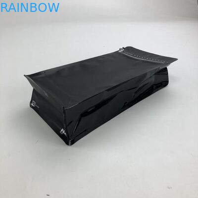 कस्टम मुद्रित मैट काले एल्यूमीनियम पन्नी 250g 1 kg 12oz ज़िपलॉक फ्लैट नीचे कॉफी बैग के साथ