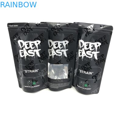 कस्टम मुद्रित मैट काले एल्यूमीनियम पन्नी 250g 1 किलो 12 ऑउंस जिपलॉक के साथ स्पष्ट खिड़की बैग के साथ थैली खड़े हो जाओ