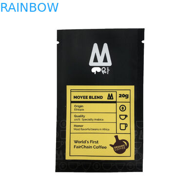 कैंडी कॉफी बीन प्लास्टिक बैग प्रिंटिंग के लिए तीन साइड सीलिंग बैग फ्लैट पाउच फूड पैकेजिंग बैग