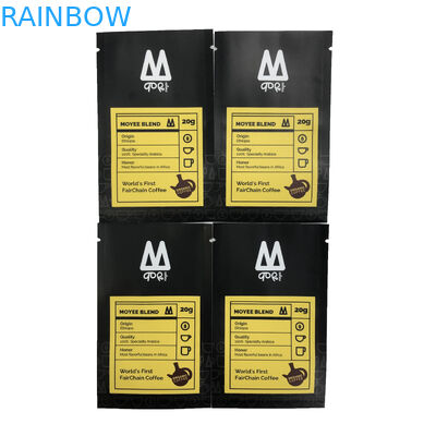 कैंडी कॉफी बीन प्लास्टिक बैग प्रिंटिंग के लिए तीन साइड सीलिंग बैग फ्लैट पाउच फूड पैकेजिंग बैग