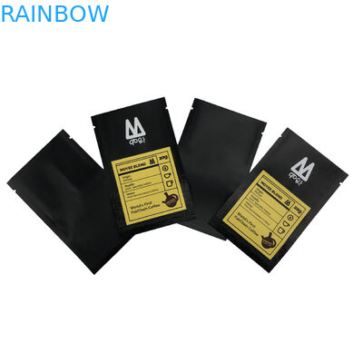 कैंडी कॉफी बीन प्लास्टिक बैग प्रिंटिंग के लिए तीन साइड सीलिंग बैग फ्लैट पाउच फूड पैकेजिंग बैग