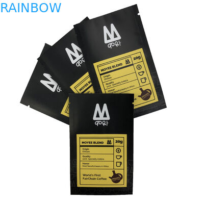 कैंडी कॉफी बीन प्लास्टिक बैग प्रिंटिंग के लिए तीन साइड सीलिंग बैग फ्लैट पाउच फूड पैकेजिंग बैग