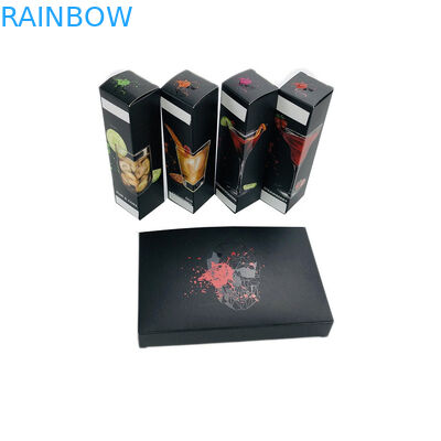 इत्र / सीबीडी तेल पैकेजिंग के लिए ब्लैक मैट यूवी प्रिंटिंग कस्टम पेपर बॉक्स