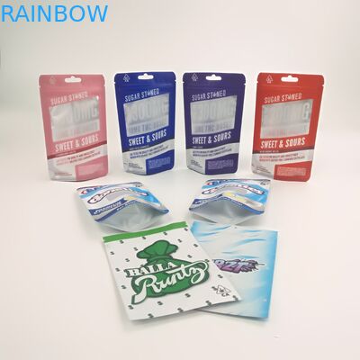 स्वनिर्धारित 3.5g 7g बाल सबूत पाउच कुकीज़ Runtz जंगल बॉय बैग डबल Zippers के साथ Doypack खड़े हो जाओ