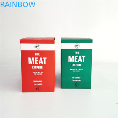 बीफ़ बिल्टॉन्ग के लिए ऑफ़सेट प्रिंटिंग टियर ऑफ़ पेपर बॉक्स